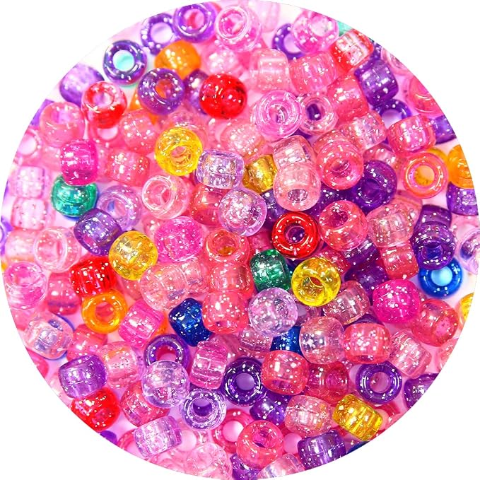 IOOLEEM Pony Beads, Bulk Beads for DIY & Bracelets Making & Hair Braids by IOOLEEM