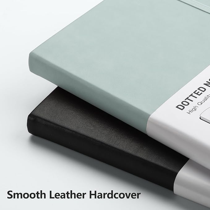 RETTACY Dotted Journal Notebook, 192 Pages, A5 Medium Size | Leather Hardcover - Image 4