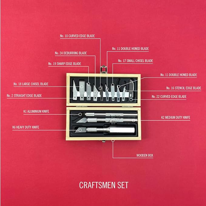 Excel Blades Craftsmen Set, 13-Piece Precision Craft Knife Set - Image 3