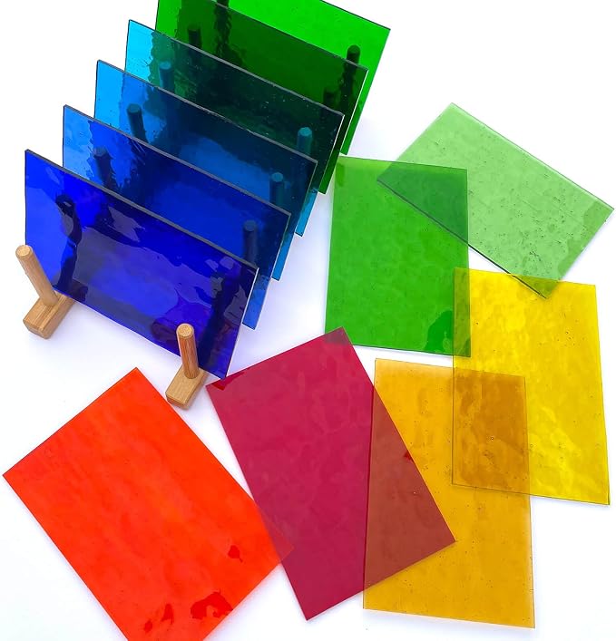 LITMIND 12 Sheets Transparent Texture Stained Glass Variety Pack, 6 x 4 Inch - Image 4