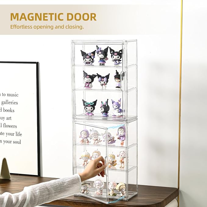 3 Tier Display Case for Collectibles, Storage Container - Image 4