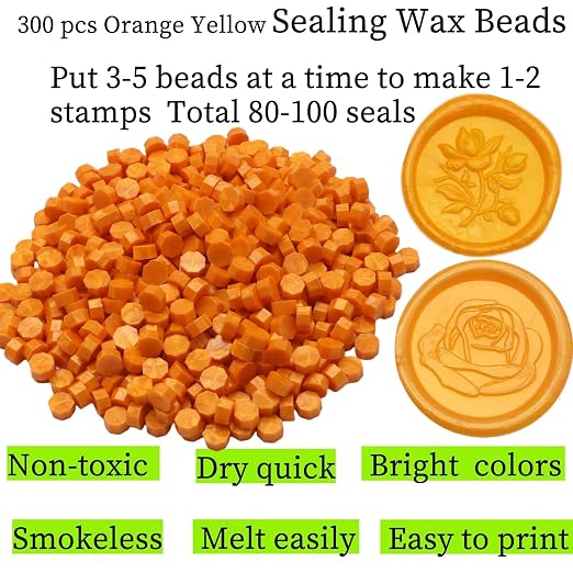 300 Pcs Wax Seal Beads, Octagon Wax Sealing Beads, Easy Print, Medium Viscosity - Image 2