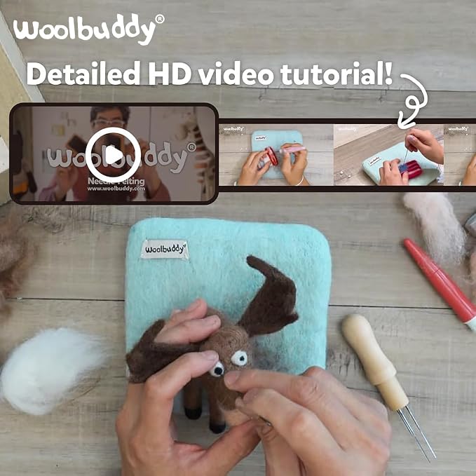 Woolbuddy Needle Felting Kit for Beginner Adults, Starter Set - Image 7
