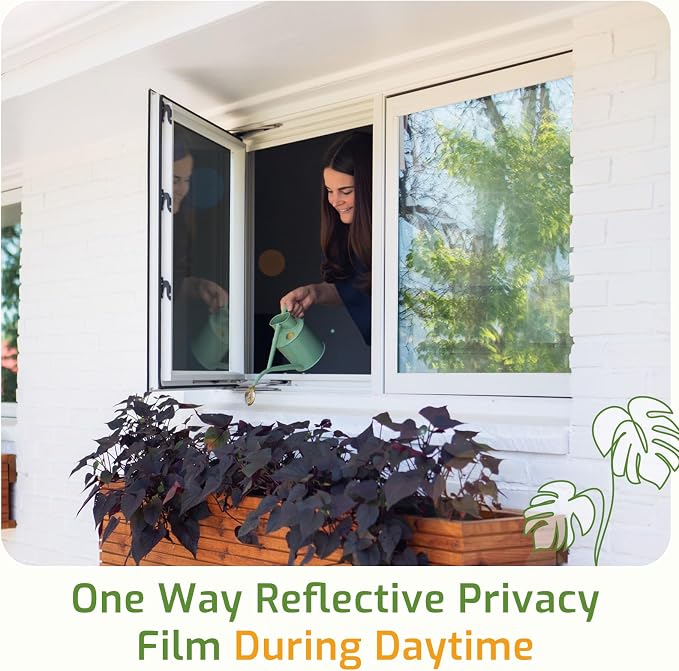 LUTE One Way Window Privacy Film, Window Tint, 17.5" x 157.4" | Sun Blocking UV - Image 9