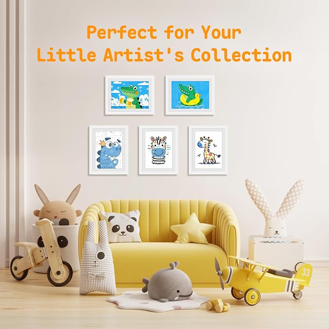 8 Pack Kids Artwork Frames Changeable 8.5 x 11 Inch Children Art Projects - Image 7