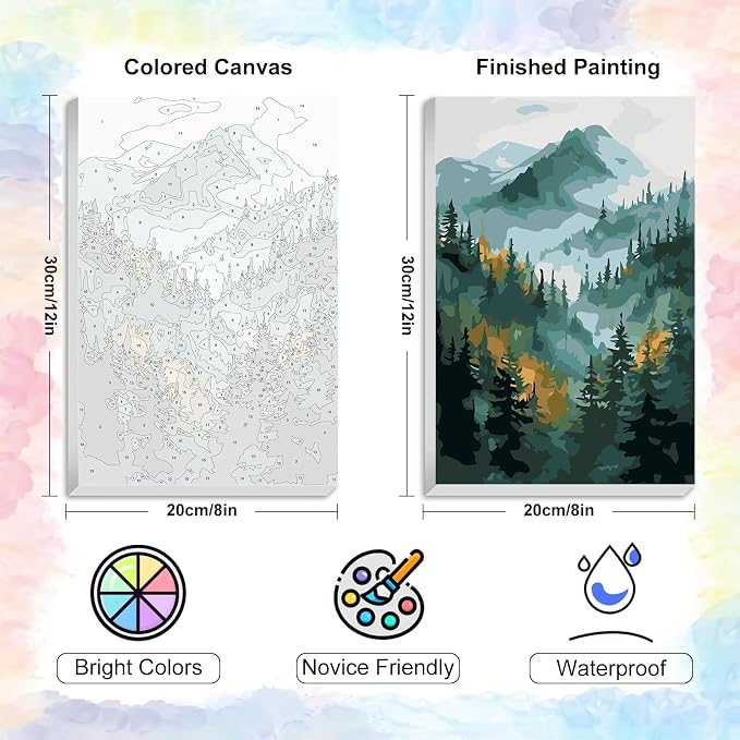 Yezavesu Framed Paint by Numbers Kit - Image 3