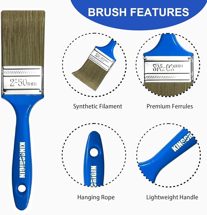 King Origin Versatile Paint Brush Set, 30 Pack, 2 Inch Paint Brushes, Small - Image 3