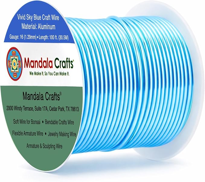 Mandala Crafts 16 Gauge Anodized Aluminum Craft Wire by MandalaCrafts