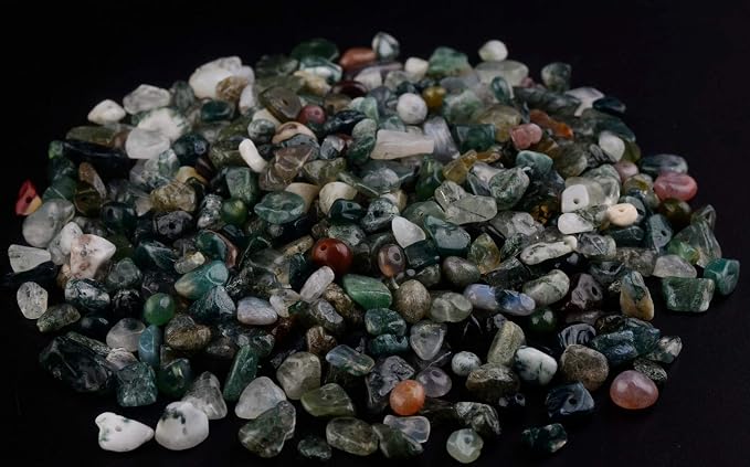 Natural Chip Stone Beads India Agate 5-8mm About 400 Pieces Irregular Gemstones - Image 2