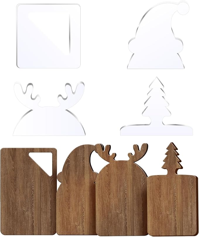 Charcuterie Board Templates, 5mm Christmas Clear Cut Board Woodworking Handle by Unknown