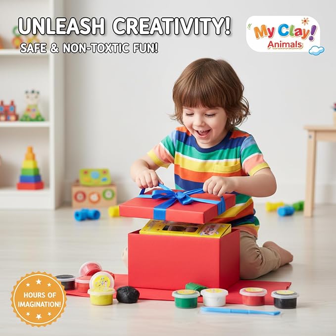Air Dry Clay Kit, 5 Packs Modeling Clay Animals Kit - Image 6