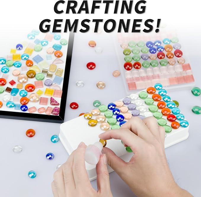 1 LB Green Flat Glass Beads, 160-180PCS Small Glass Marbles, Mini Flat Round - Image 4