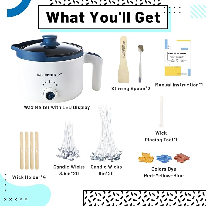 Ksedcon Wax Melting Pot for Candle Making, Electric Wax Melter - Image 2