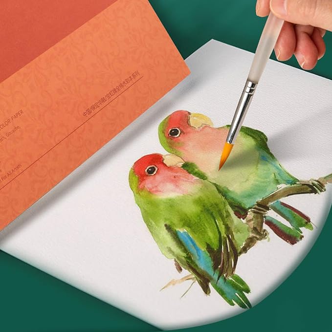 MEEDEN 10X7 Watercolor Paper Block, 20 Sheets, Smooth Surface 100% Cotton - Image 5