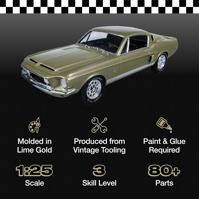 AMT 1968 Shelby GT 500 1:25 Scale Model Kit - Image 3
