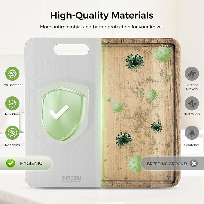 Titanium Cutting Board Set of 3, 100% Double-Sided Titanium Cutting Boards - Image 3