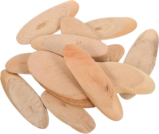 EXCEART 25Pcs Oval Driftwood Slices Natural Wood Blanks by EXCEART