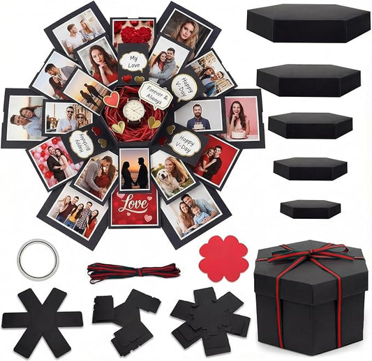 Koogel Explosion Gift Box, DIY Custom Scrapbook Photo Album Surprise Box by KOOGEL