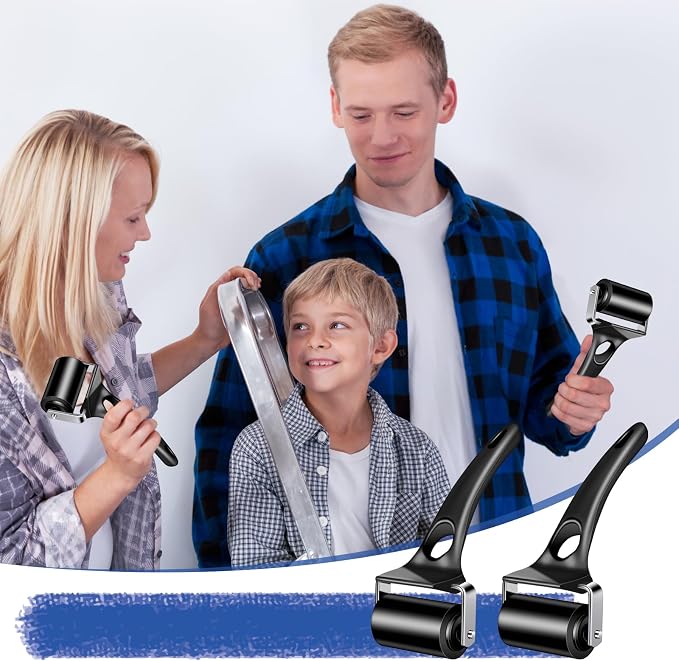 Frienda 6 Pack 2 Inch Rubber Brayer Rollers, Hard Rubber Rollers Tool - Image 3