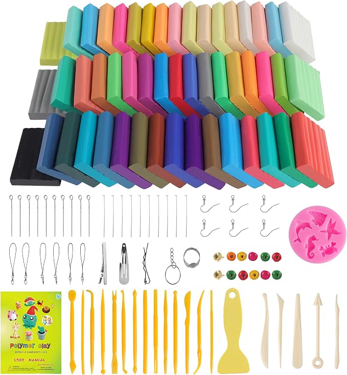 CyAJM Polymer Clay 50 Colors, Oven Bake Modeling Clay Kit | DIY Crafts - Image 8