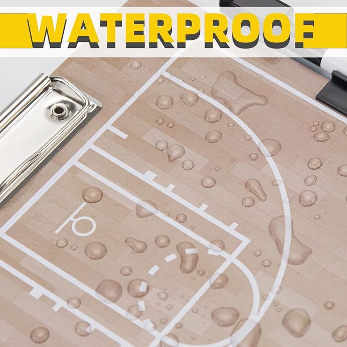 WISYOK Double-Sided Basketball Coaching Clipboard, Dry Erase Board - Image 6