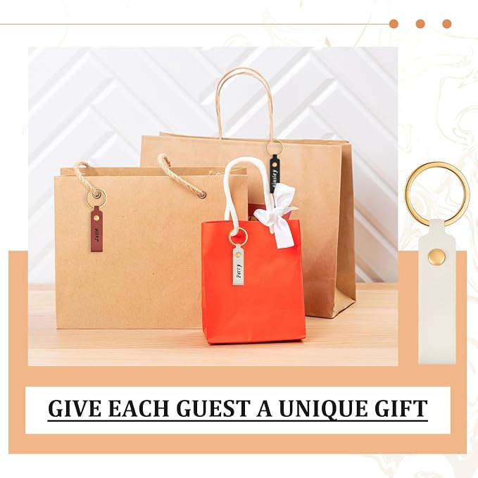 Wavyknot 30 Pcs PU Leather Keychain Blanks Bulk Laser Engraving Blanks Keychain - Image 6