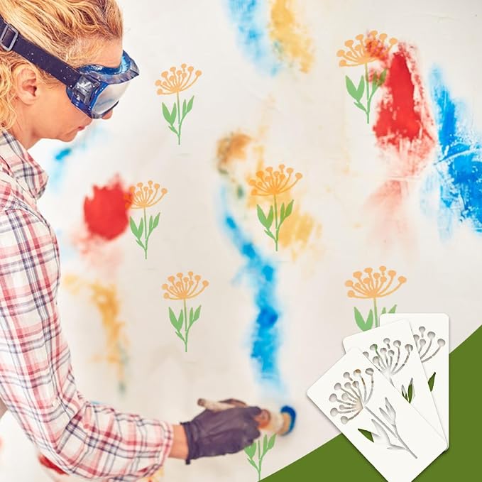 18 Sheet Reusable Flower Stencils - Image 7