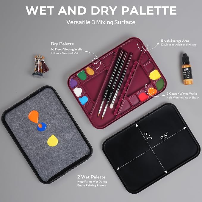 Nicpro All-in-One Miniature Painting Kit, Including 36 Colors Model Paint - Image 6