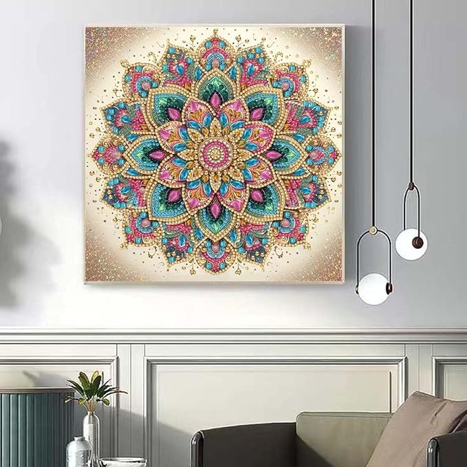 OJTOYART Mandala Flower Special Shaped Diamond Art Kits - Image 4