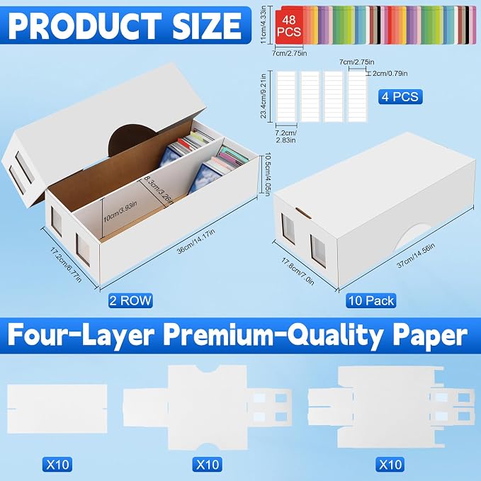 10 Pack Trading Card Storage Box, 16000+ Count Card Storage Box - Image 2