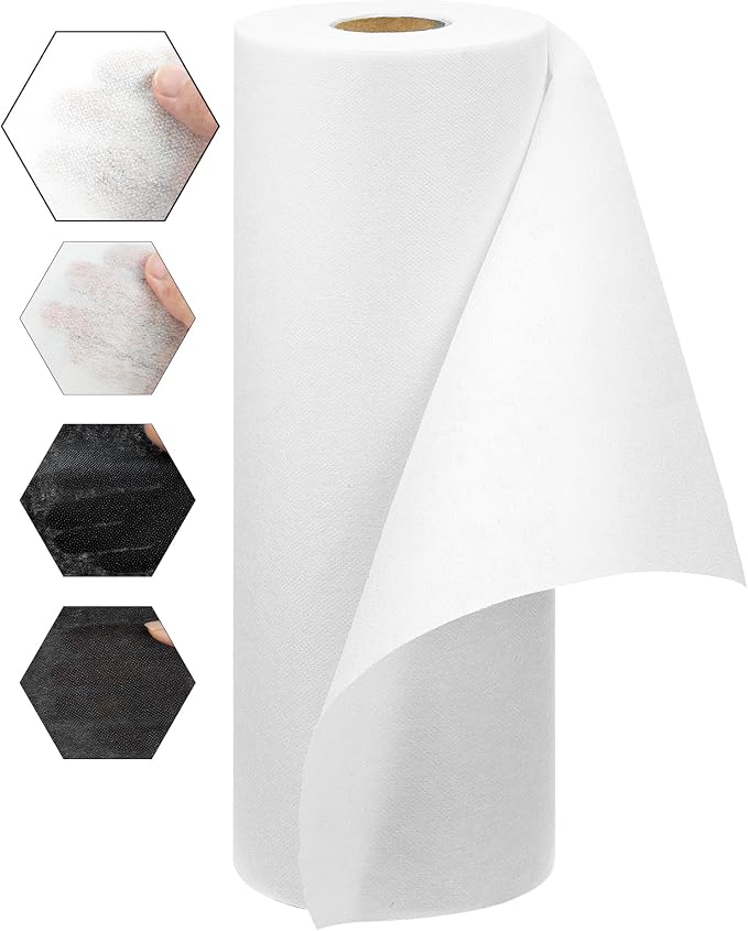 FIVEIZERO Medium Weight Iron-On Non-Woven Fusible Interfacing: 12in x 30yd by FIVEIZERO