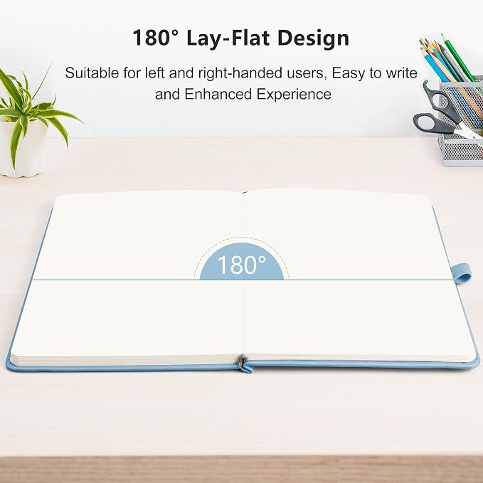 RETTACY Blank Journal Notebook, 192 Pages, A5 Medium Size | Leather Hardcover - Image 6