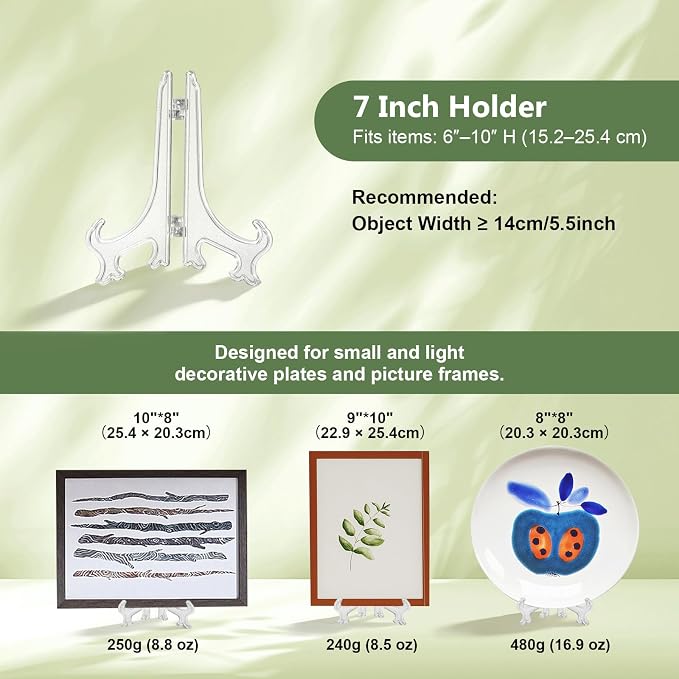 Artliving 7 Inch Acrylic Card Display Stands, Small Plastic Easels and - Image 3