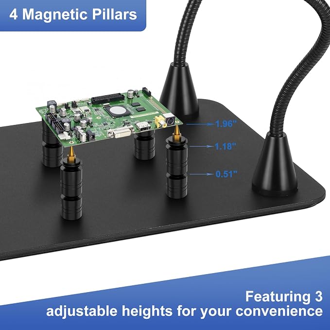 Drdefi Magnetic Helping Hands Soldering Station 12X Magnifying Lamp Third Hand - Image 5