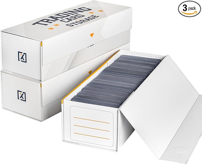 HOMEXPRO Easy Fold Trading Card Storage Box Magnetic Lid | Toploader Storage by HOMEXPRO