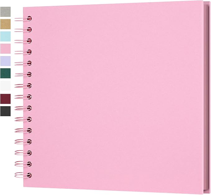 Yopih 8x8 Inch DIY Scrapbook Photo Album, Hardcover Kraft Paper Acid-Free by Yopih