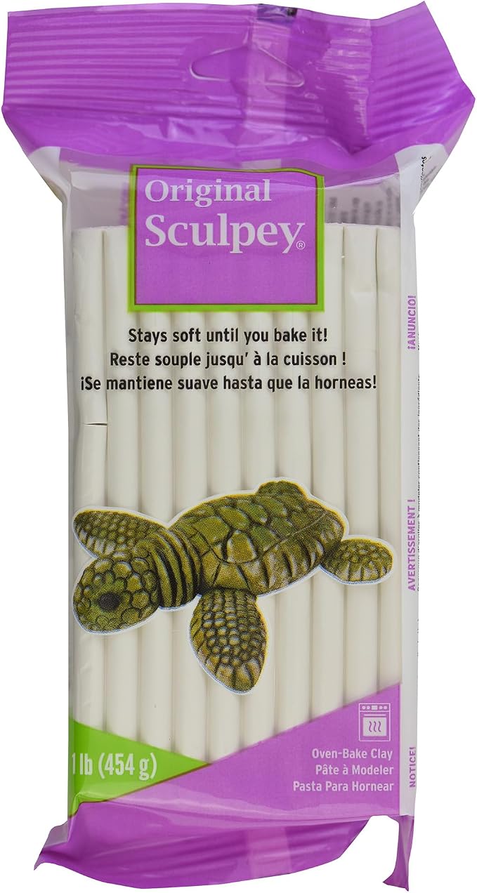 Sculpey: Original Sculpey Clay: White - 1 lb - Polymer Oven Bake Clay by Sculpey