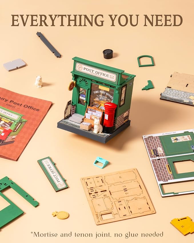 Rolife DIY Mini Building House Miniature Kit-Century Post Office, Miniature - Image 9