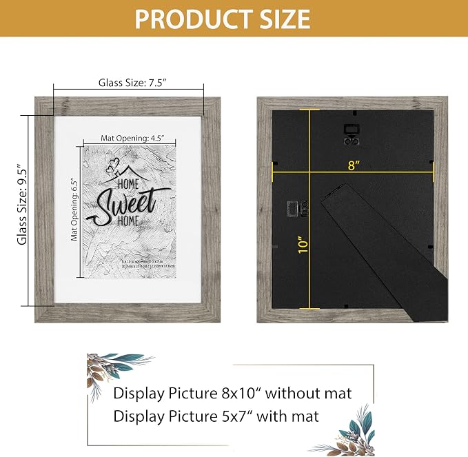 Califortree Grey Wooden 8x10 Picture Frame - Image 5