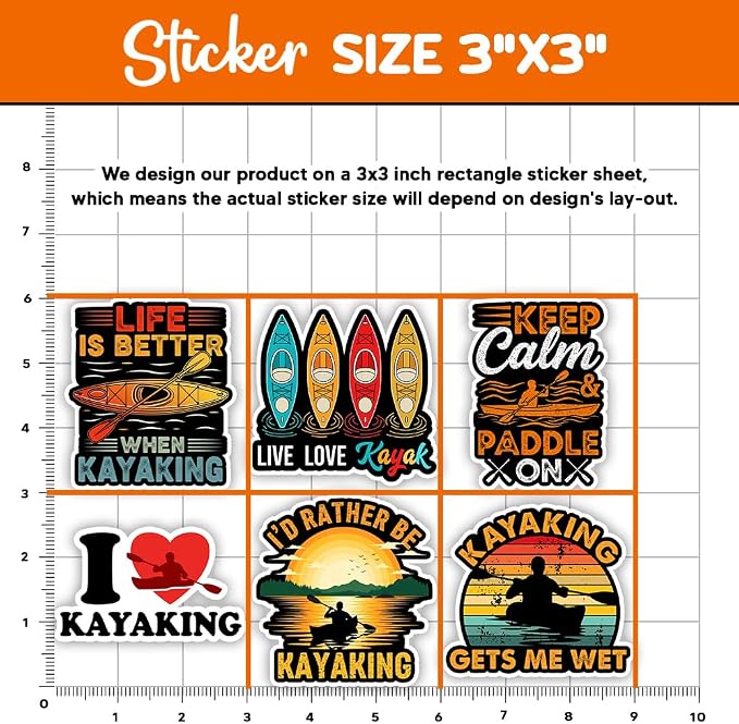 MAIANEY Kayaking Sticker Pack – Funny Vinyl Stickers - Image 4