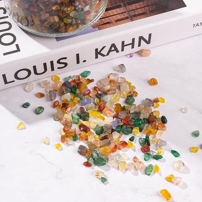 Colorful Agate Crystal Stones Crushed Quartz Chips Bulk 3 Lb, Natural Polished - Image 6