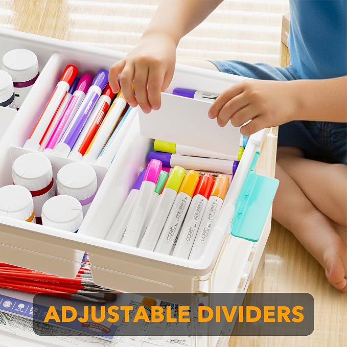 SpaceAid Craft Organizers and Storage - 24 QT Plastic Box Art Supply Storage - Image 5