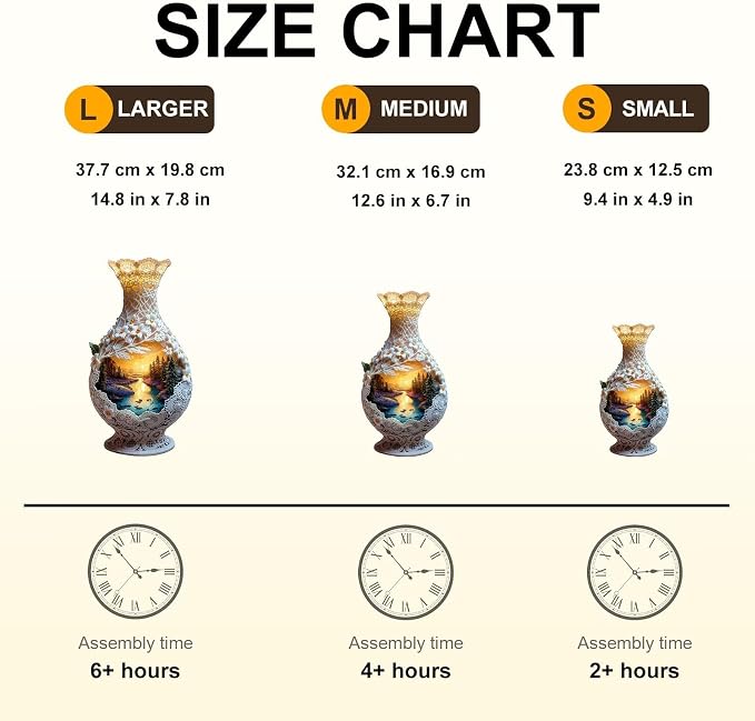 Scenery in Ceramic Vases Puzzles Adults Gifts Wooden 160 Pieces 14.8 * 7.8in - Image 4