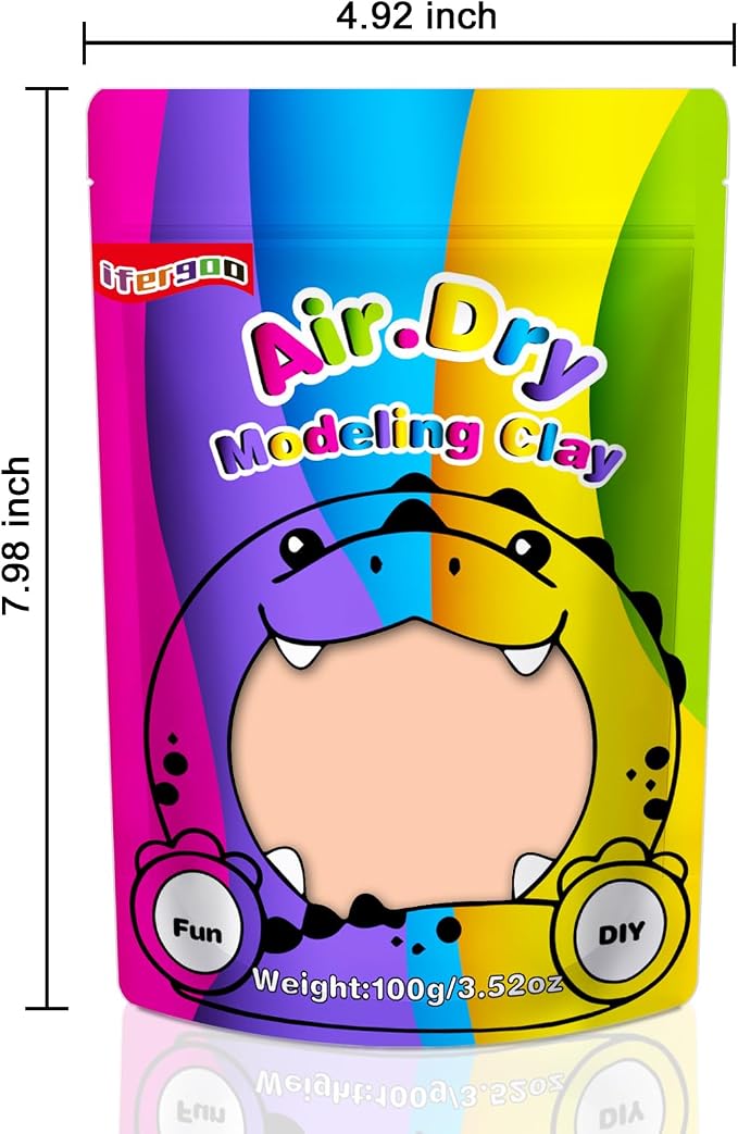 ifergoo Skin Air Dry Clay, DIY Creative Modeling Clay - Image 3
