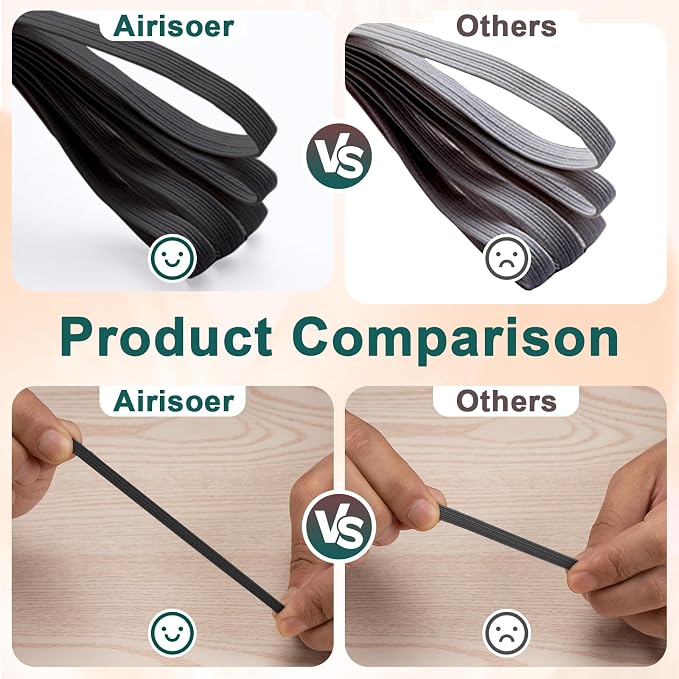Airisoer 1/4 Inch Elastic Band for Sewing, 32 Yard High Elasticity Sewing - Image 4