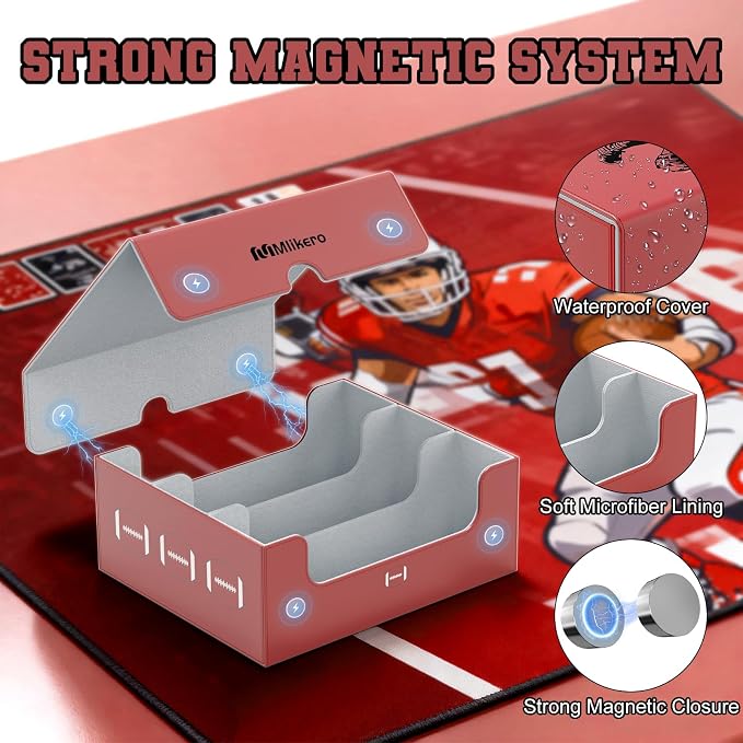 Mlikero Football Card Storage Box, Trading Card Storage Box Oversized Fits - Image 4