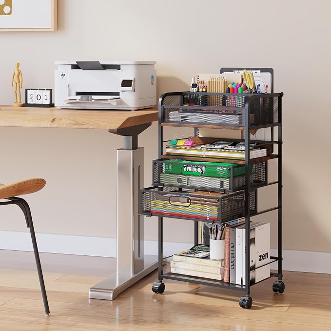 Homsorout Art cart, 5 Tier Rolling Cart - Image 6