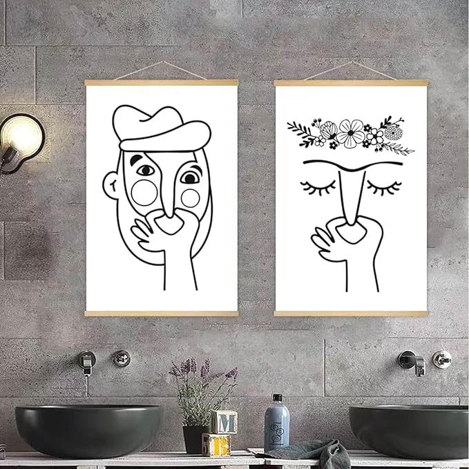 6 Pack Reusable Bathroom Stencils - Image 7