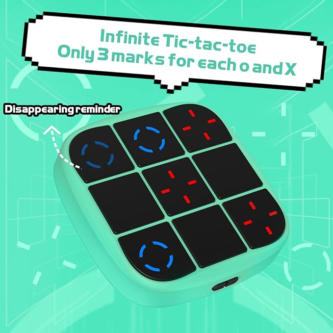 KOQQQ Rechargeable Tic-Tac-Toe Bolt Game, Upgraded 4-in-1 Handheld Puzzle - Image 8