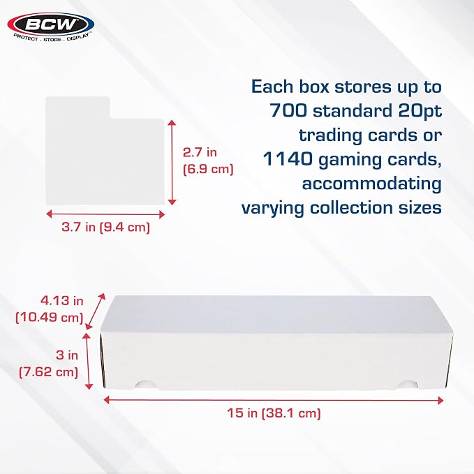 BCW 800ct Trading Card Storage Box & Horizontal Card Dividers – 6 Boxes & 30 - Image 3
